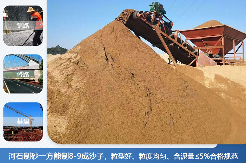 河石制砂一方能制幾成？河石制砂機設備有哪些？
