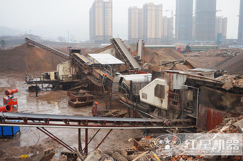 湖南株洲建筑垃圾處理現場